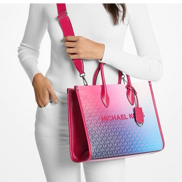 Michael Kors Raspberry Multi MD Mirella Tote - Picture 1 of 7